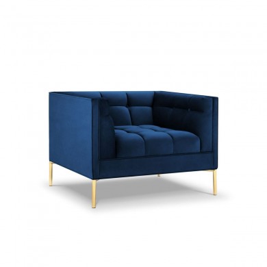 Fauteuil velours Karoo Bleu Roi Pieds Métal Doré BOUTICA DESIGN MIC_ARM_51_F1_KAROO7