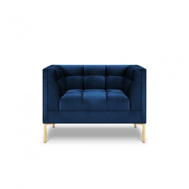 Fauteuil velours Karoo Bleu Roi Pieds Métal Doré BOUTICA DESIGN MIC_ARM_51_F1_KAROO7