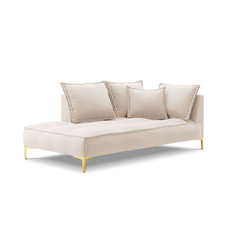 Canapé Méridienne gauche Marram Beige Clair Pieds Métal Doré BOUTICA DESIGN MIC_CHL_70_B1_MARRAM2