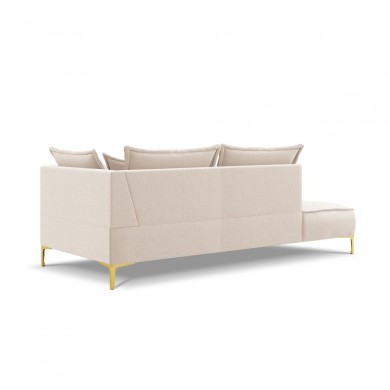 Canapé Méridienne gauche Marram Beige Clair Pieds Métal Doré BOUTICA DESIGN MIC_CHL_70_B1_MARRAM2