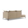 Canapé Méridienne gauche Marram Beige Pieds Métal Chromé Noir BOUTICA DESIGN MIC_CHL_70_B2_MARRAM1