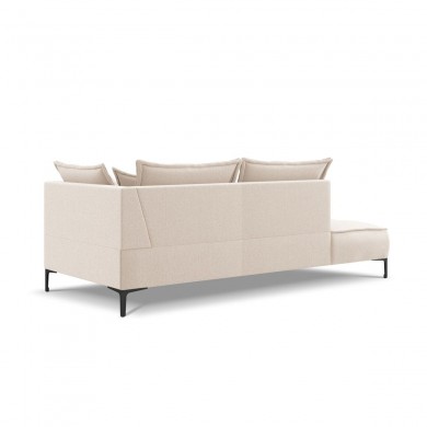 Canapé Méridienne gauche Marram Beige Clair Pieds Métal Chromé Noir BOUTICA DESIGN MIC_CHL_70_B2_MARRAM2