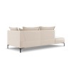 Canapé Méridienne gauche Marram Beige Clair Pieds Métal Chromé Noir BOUTICA DESIGN MIC_CHL_70_B2_MARRAM2