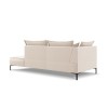 Canapé Méridienne droite Marram Beige Clair Pieds Métal Chromé Noir BOUTICA DESIGN MIC_CHR_70_B2_MARRAM2