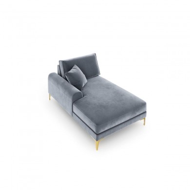 Canapé Méridienne gauche velours Larnite Bleu Clair Pieds Métal Doré BOUTICA DESIGN MIC_CHL_51_B1_LARNITE7