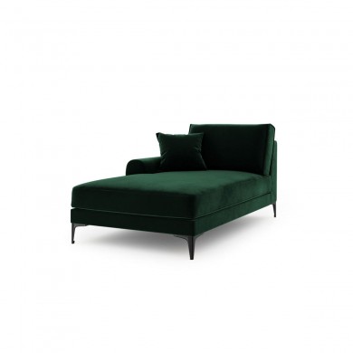 Canapé Méridienne gauche velours Larnite Vert Bouteille Pieds Métal Chromé Noir BOUTICA DESIGN MIC_CHL_51_B2_LARNITE5