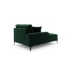 Canapé Méridienne gauche velours Larnite Vert Bouteille Pieds Métal Chromé Noir BOUTICA DESIGN MIC_CHL_51_B2_LARNITE5