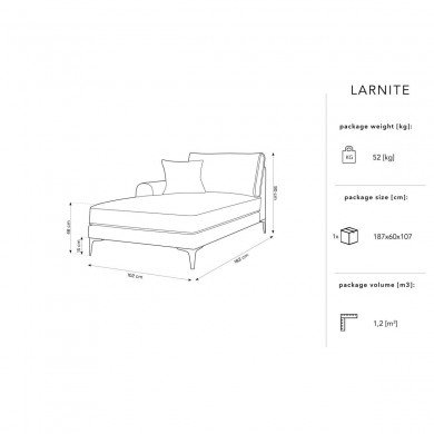 Canapé Méridienne gauche Larnite Beige Clair BOUTICA DESIGN MIC_CHL_52_B1_LARNITE1