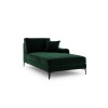 Canapé Méridienne droite velours Larnite Vert Bouteille Pieds Métal Chromé Noir BOUTICA DESIGN MIC_CHR_51_B2_LARNITE5