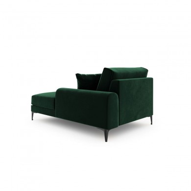 Canapé Méridienne droite velours Larnite Vert Bouteille Pieds Métal Chromé Noir BOUTICA DESIGN MIC_CHR_51_B2_LARNITE5