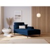 Canapé Méridienne droite velours Larnite Bleu Roi Pieds Métal Chromé Noir BOUTICA DESIGN MIC_CHR_51_B2_LARNITE8