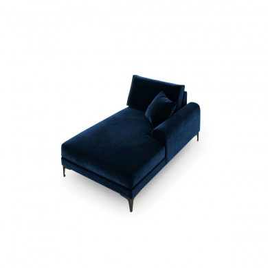 Canapé Méridienne droite velours Larnite Bleu Roi Pieds Métal Chromé Noir BOUTICA DESIGN MIC_CHR_51_B2_LARNITE8