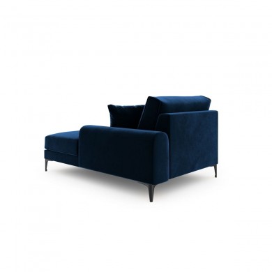 Canapé Méridienne droite velours Larnite Bleu Roi Pieds Métal Chromé Noir BOUTICA DESIGN MIC_CHR_51_B2_LARNITE8