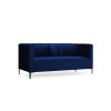 Canapé velours Annite Bleu Roi Pieds Métal Chromé Noir 2 Places BOUTICA DESIGN MIC_2S_B2_2_ANNITE6