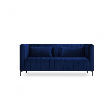 Canapé velours Annite Bleu Roi Pieds Métal Chromé Noir 2 Places BOUTICA DESIGN MIC_2S_B2_2_ANNITE6