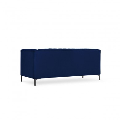 Canapé velours Annite Bleu Roi Pieds Métal Chromé Noir 2 Places BOUTICA DESIGN MIC_2S_B2_2_ANNITE6