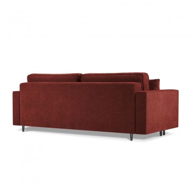 Canapé convertible avec coffre Dunas Rouge Pieds Métal Chromé Noir BOUTICA DESIGN MIC_3SF_86_A3_DUNAS4