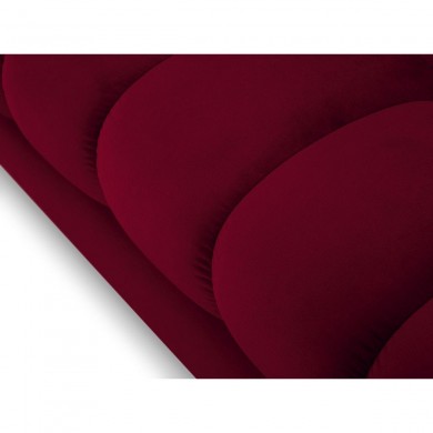 Canapé velours Mamaia Rouge Pieds Métal Noir 2 Places BOUTICA DESIGN MIC_2S_51_F1_MAMAIA103