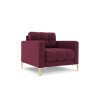 Fauteuil Mamaia Rouge Foncé Pieds Métal Doré BOUTICA DESIGN MIC_ARM_78_E1_MAMAIA7