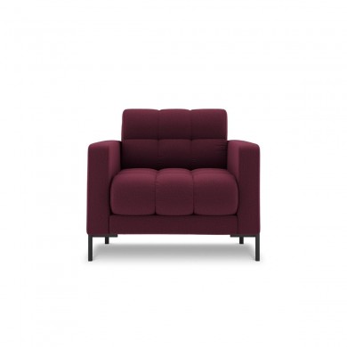 Fauteuil Mamaia Rouge Foncé Pieds Métal Noir BOUTICA DESIGN MIC_ARM_78_F1_MAMAIA7