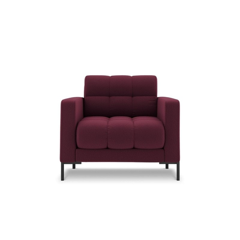 Fauteuil Mamaia Rouge Foncé Pieds Métal Noir BOUTICA DESIGN MIC_ARM_78_F1_MAMAIA7