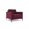 Fauteuil Mamaia Rouge Foncé Pieds Métal Noir BOUTICA DESIGN MIC_ARM_78_F1_MAMAIA7