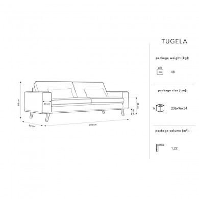 Canapé velours Tugela Vert Bouteille 3 Places BOUTICA DESIGN MIC_3S_44_F1_TUGELA3