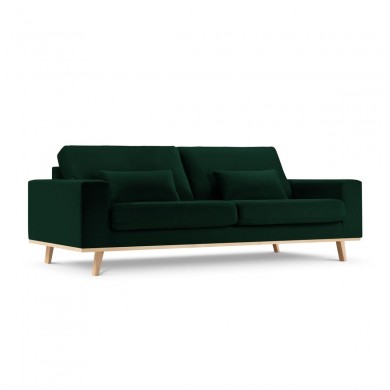 Canapé velours Tugela Vert Bouteille 3 Places BOUTICA DESIGN MIC_3S_44_F1_TUGELA3