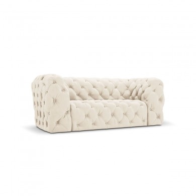 Canapé velours Iggy Beige Clair 2 Places BOUTICA DESIGN MIC_2S_51_F1_IGGY1