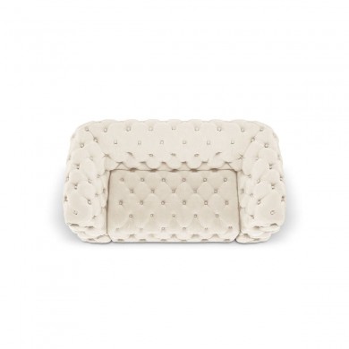 Canapé velours Iggy Beige Clair 2 Places BOUTICA DESIGN MIC_2S_51_F1_IGGY1