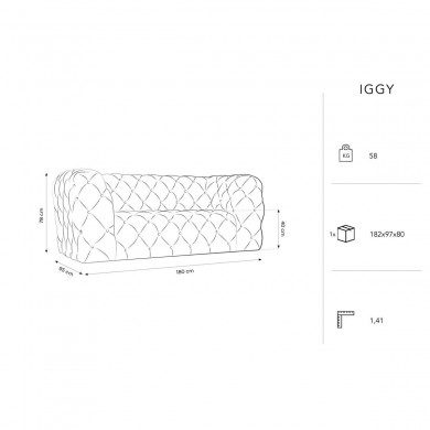 Canapé velours Iggy Bleu Roi 2 Places BOUTICA DESIGN MIC_2S_51_F1_IGGY3