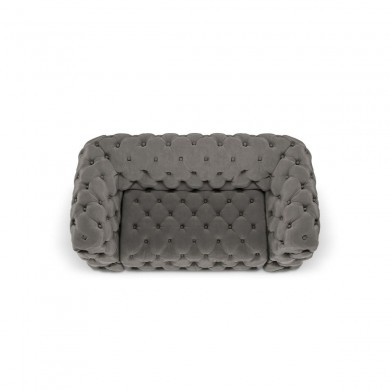 Canapé velours Iggy Gris Clair 2 Places BOUTICA DESIGN MIC_2S_51_F1_IGGY4