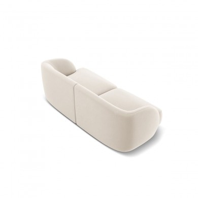 Canapé velours Miley Beige Clair 2 Places BOUTICA DESIGN MIC_2S_51_F1_MILEY1