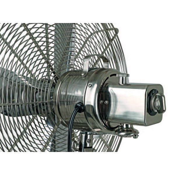 Ventilateur Sur Pied Retro Airstyle Chrome Bois Naturel Casafan