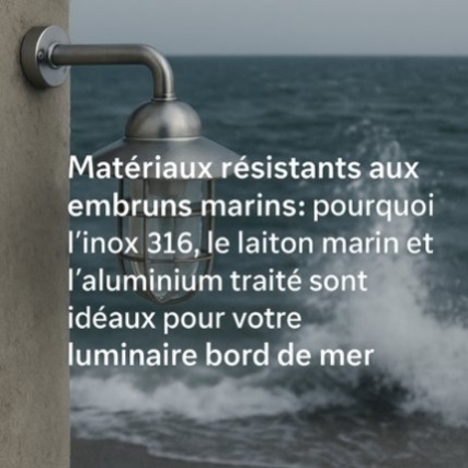 Matériaux résistants aux embruns marins :  l’inox 316 laiton marin et aluminium